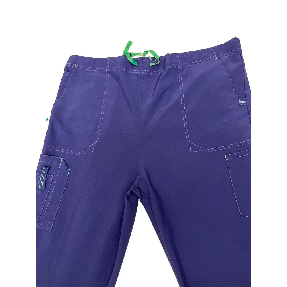 Large Carhartt Men's Force Modern Fit Straight Leg Cargo Pants Scrubs Grape Tall
